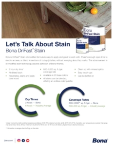 thumbnail of Bona Dri Fast Stain Sell Sheet